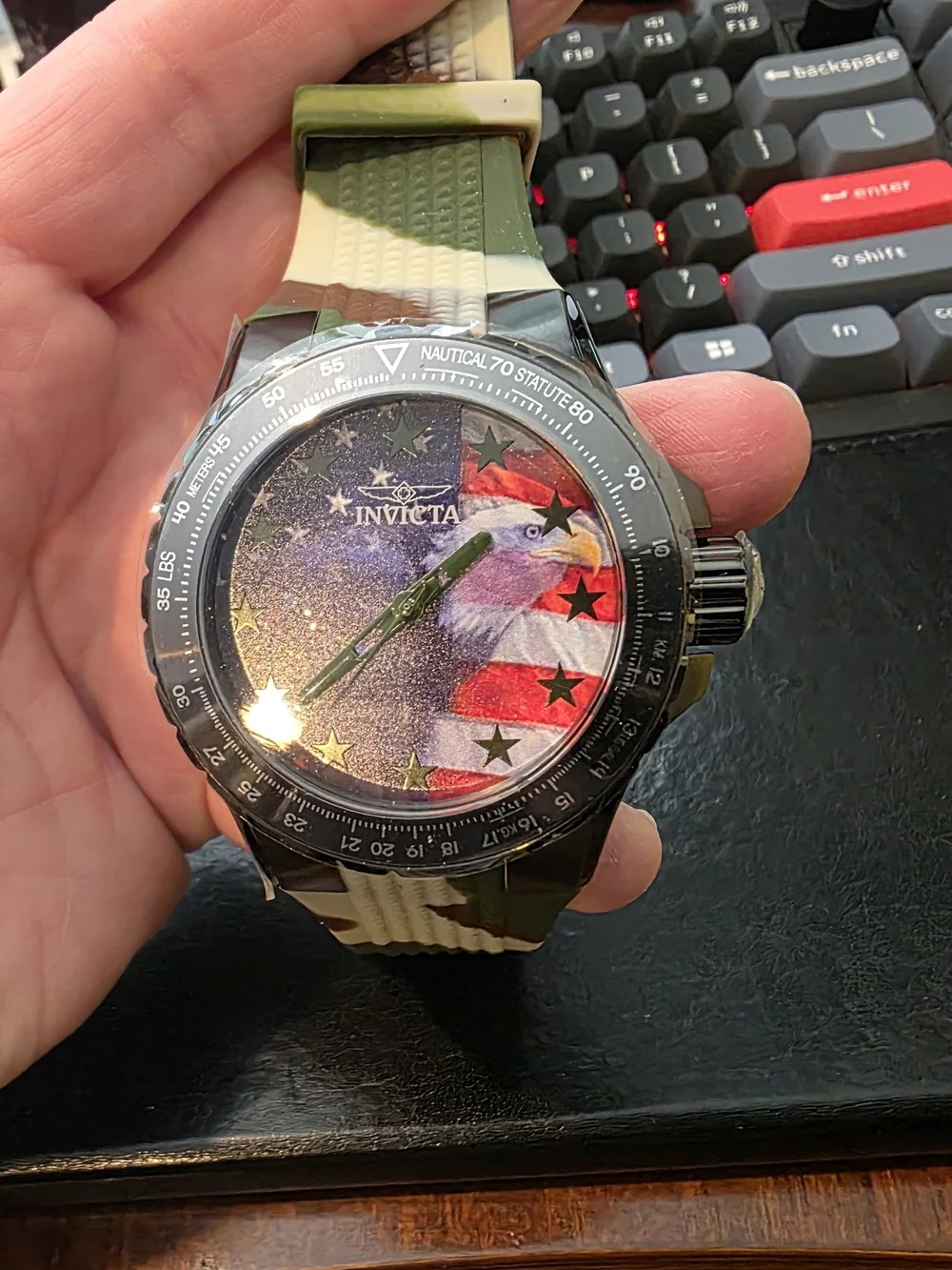 Invicta wristwatch featuring